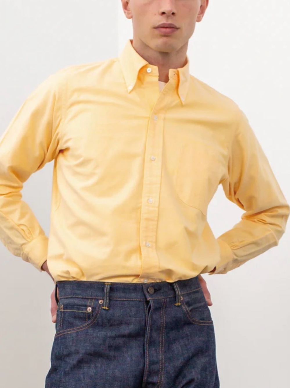 Anatomica Paris Ideal Oxford Button Down Shirt Made in Japan Cotton Size S